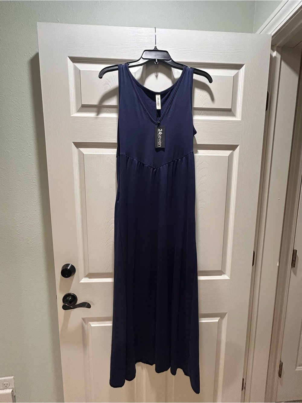 24seven Comfort Navy Sleeveless Maxi Dress